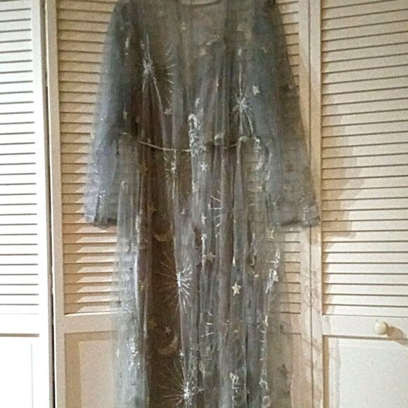 NWT Plus Size 26 Sheer Celestial Dress and Lining - Picture 7 of 8